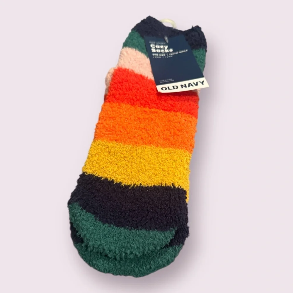 Old Navy Colorful Striped Socks Rainbow Kids Unisex One Size